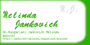 melinda jankovich business card